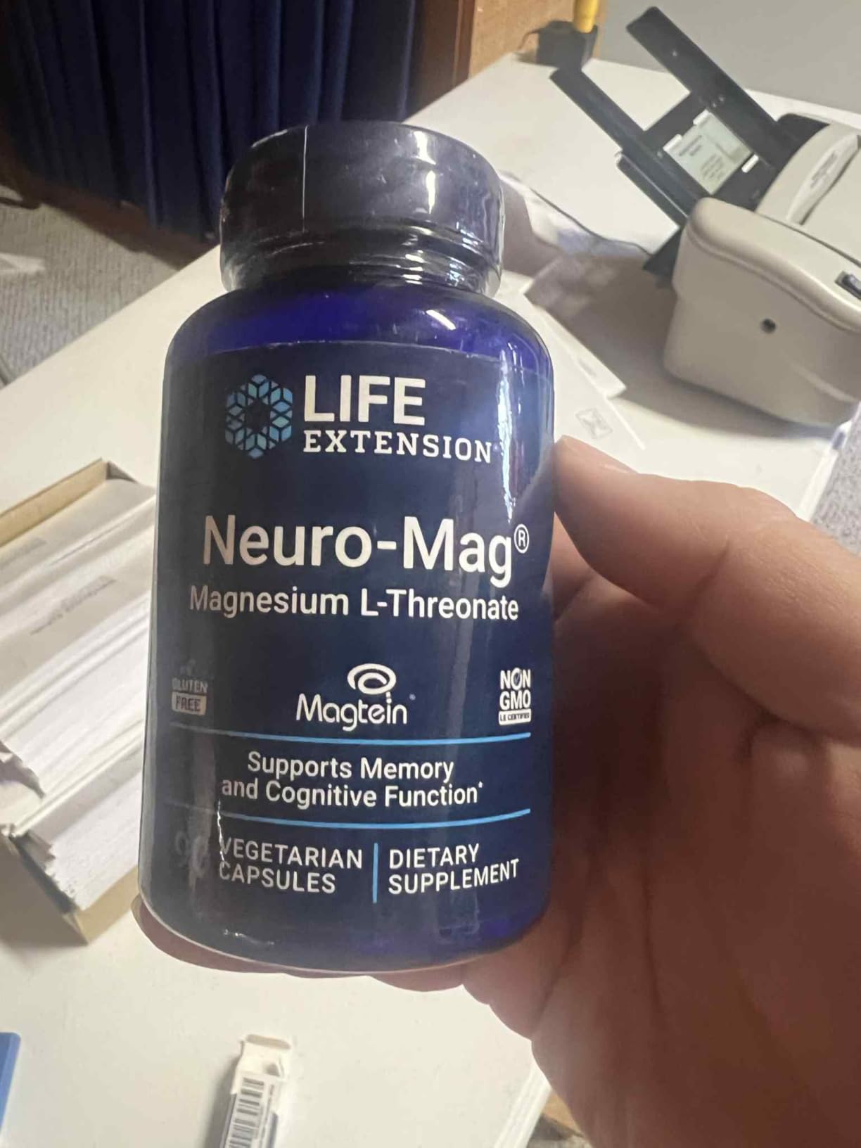 Life Extension Neuro-Mag Magnesium L-Threonate, Memory Health, Quick Thinking, Cognitive Health Support, Vegetarian, Non-GMO, 90 Vegetarian Capsules customer photo 1