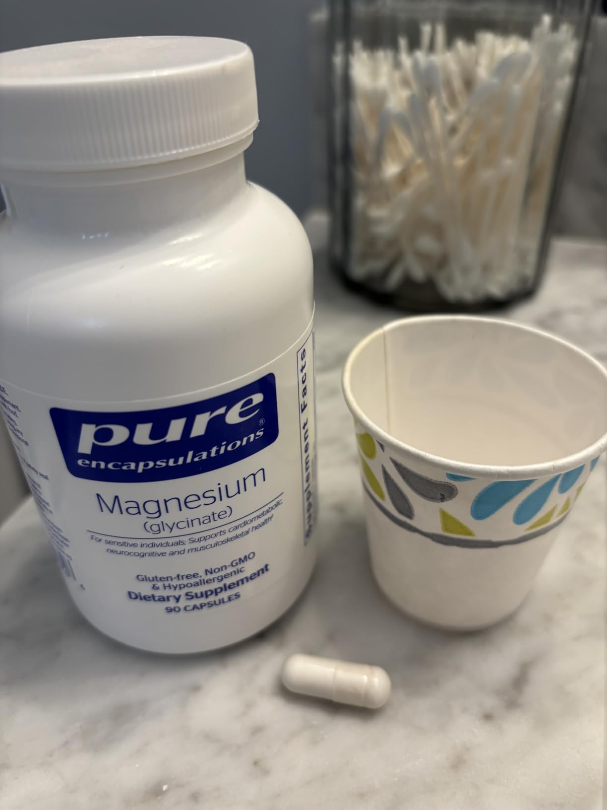 Pure Encapsulations Magnesium (Glycinate) - Supplement to Support Stress Relief, Sleep, Heart Health, Nerves, Muscles, and Metabolism - with Magnesium Glycinate - 90 Capsules customer photo 1