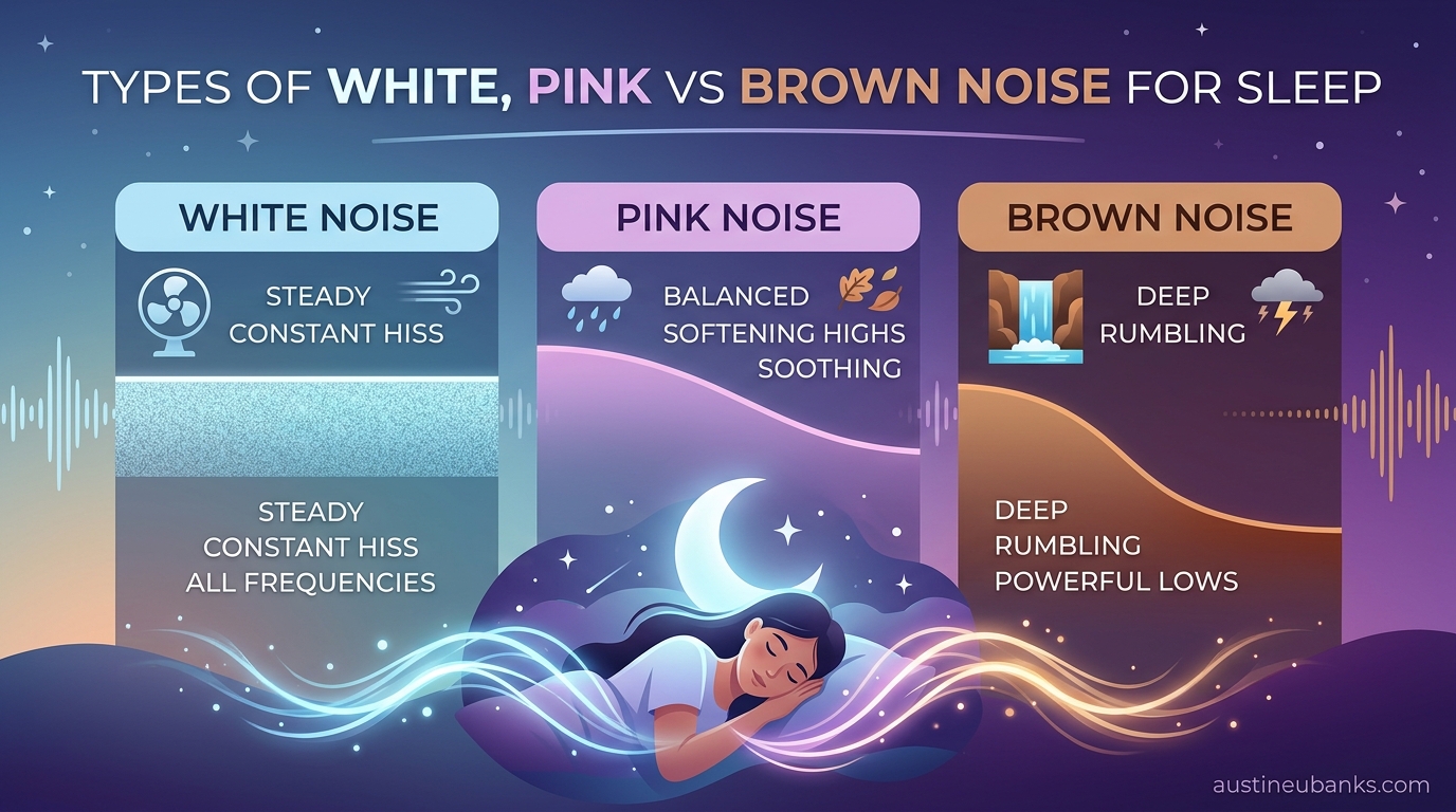 Types of White, Pink vs Brown Noise for Sleep