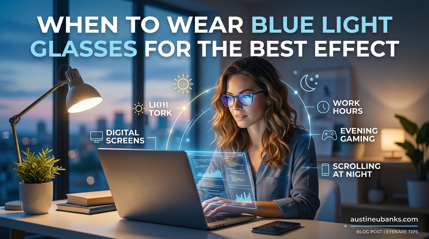 When to Wear Blue Light Glasses for the Best Effect