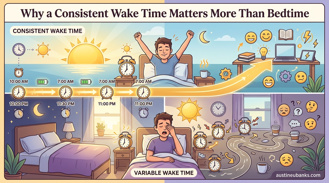 Why a Consistent Wake Time Matters More Than Bedtime