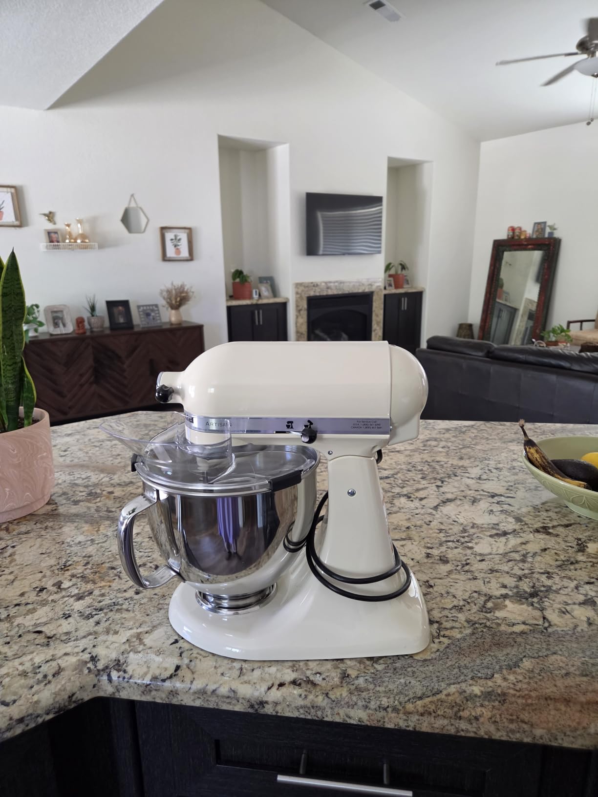 KitchenAid Artisan, 5-Qt Tilt Head Stand Mixer, KSM150PS, Almond Cream customer photo 1