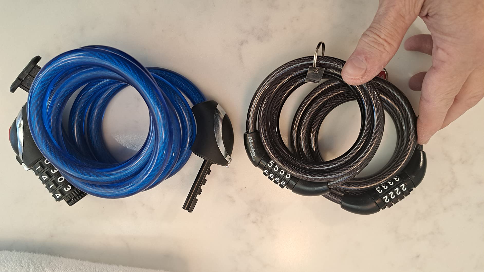Master Lock Combination Cable Bike Lock 4-Foot Long Bicycle Lock, 8143D | Bike Lock Provides Anti-Theft Security For eBikes & Outdoor Equipment, Preset 4-digit Combination With Braided Steel Cable customer photo 2