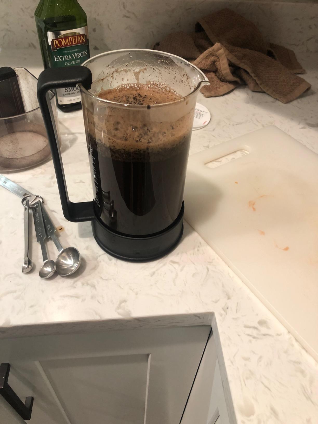 Bodum 34oz Brazil French Press Coffee Maker, High-Heat Borosilicate Glass, Black, Made in Portugal customer photo 2