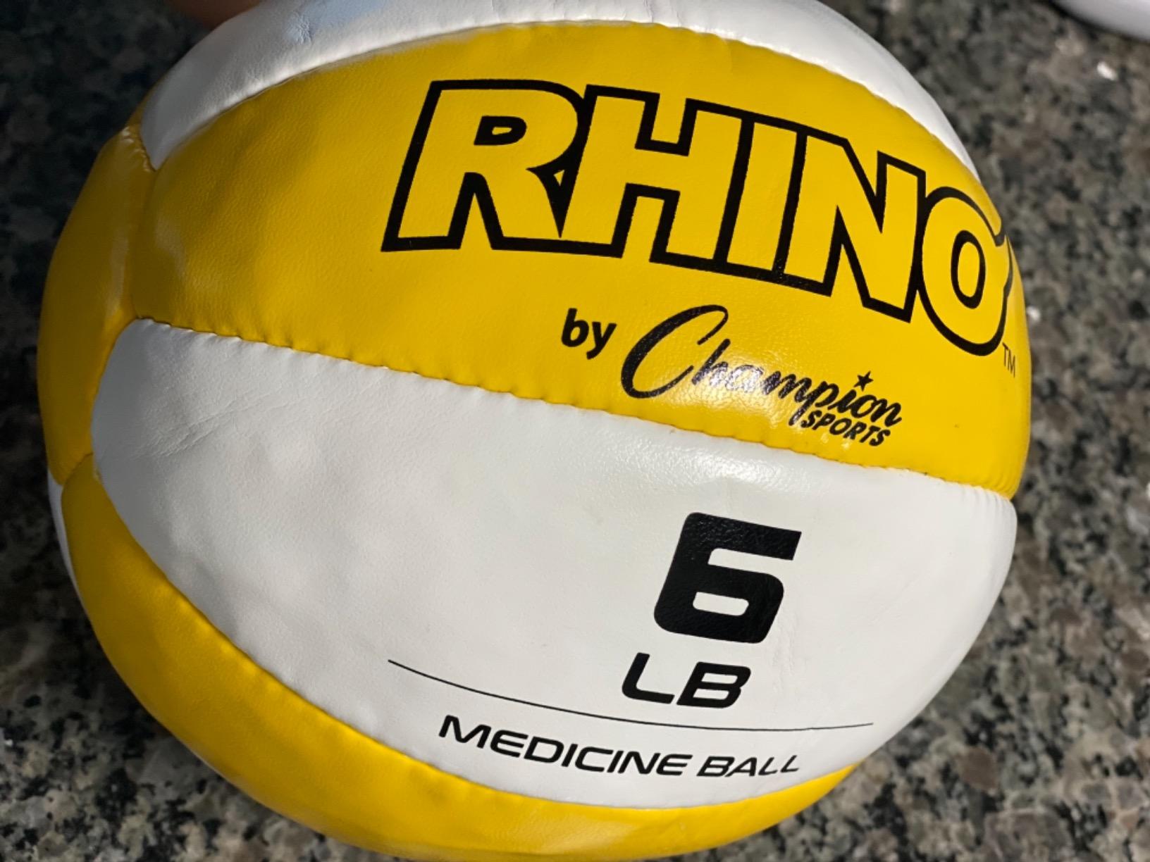 Champion Sports Leather Medicine Balls - Durable Weighted Balls for Strength, Core & Conditioning Training customer photo 2