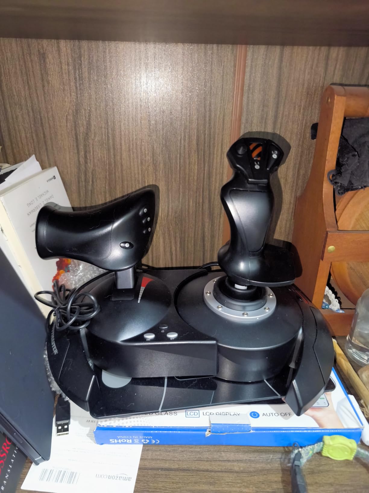 Thrustmaster T-Flight Hotas X USB Flight Sim Stick & Throttle - PC | Detachable design, adjustable resistance, 12 programmable buttons, 5 axes, dual rudder control, preset memory, ergonomic customer photo 2