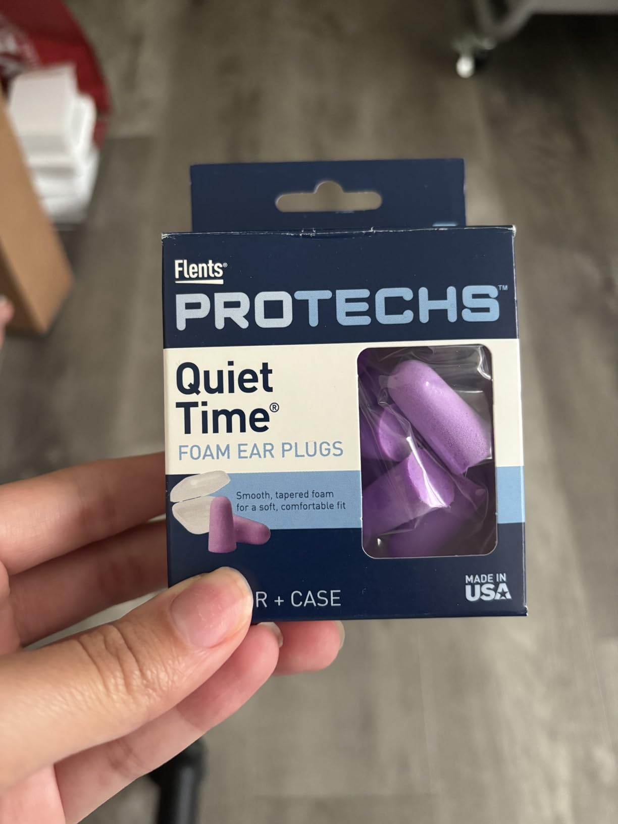 Flents Protechs Quiet Time Foam Ear Plugs, NRR 33, 10 Pair, Purple | Reusable Foam Ear Plugs for Sleeping, Snoring, Loud Noise, Traveling, Concerts, Construction, Studying, Work & Shooting customer photo 2