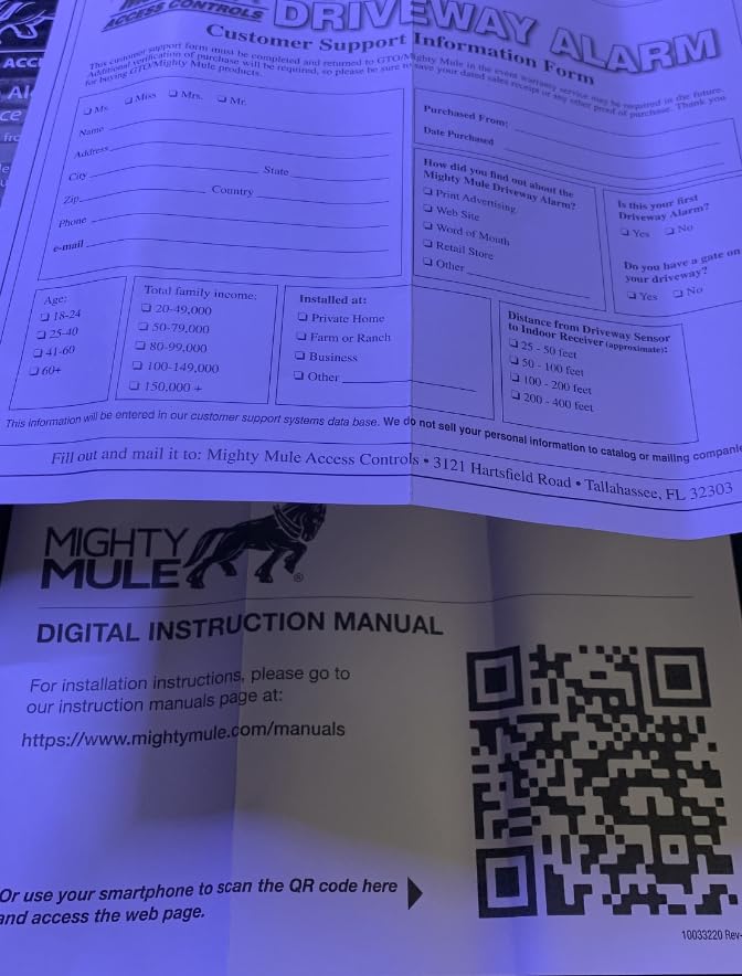 Mighty Mule FM231 Wireless Driveway Alarm - Electromagnetic Vehicle Detection, Indoor Receiver, 400 ft Range, Expandable, Battery Powered, Easy Installation, Driveway & Property Security System customer photo 2