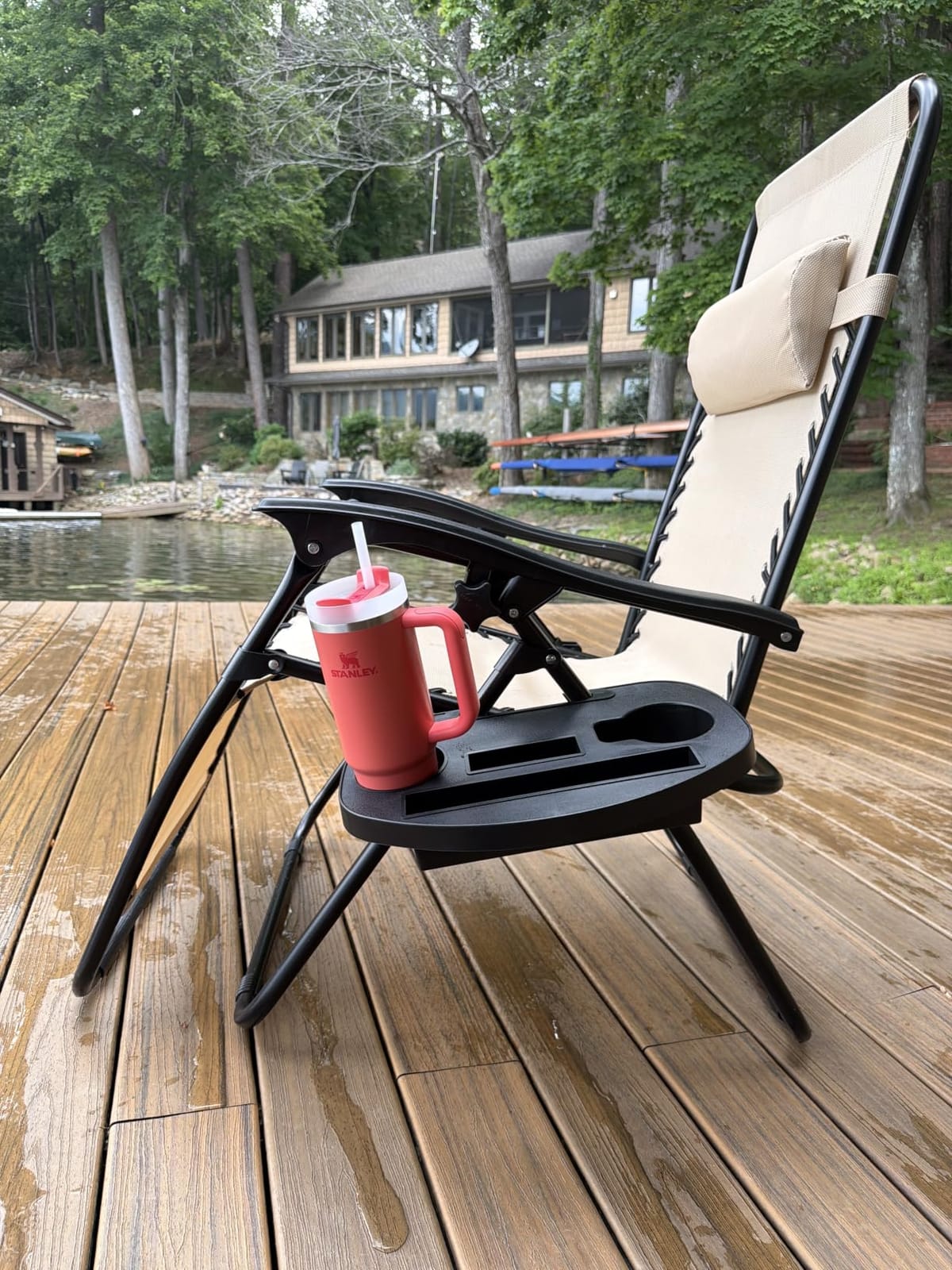 Best Choice Products Set of 2 Adjustable Steel Mesh Zero Gravity Lounge Chair Recliners w/Pillows and Cup Holder Trays - Black customer photo 1