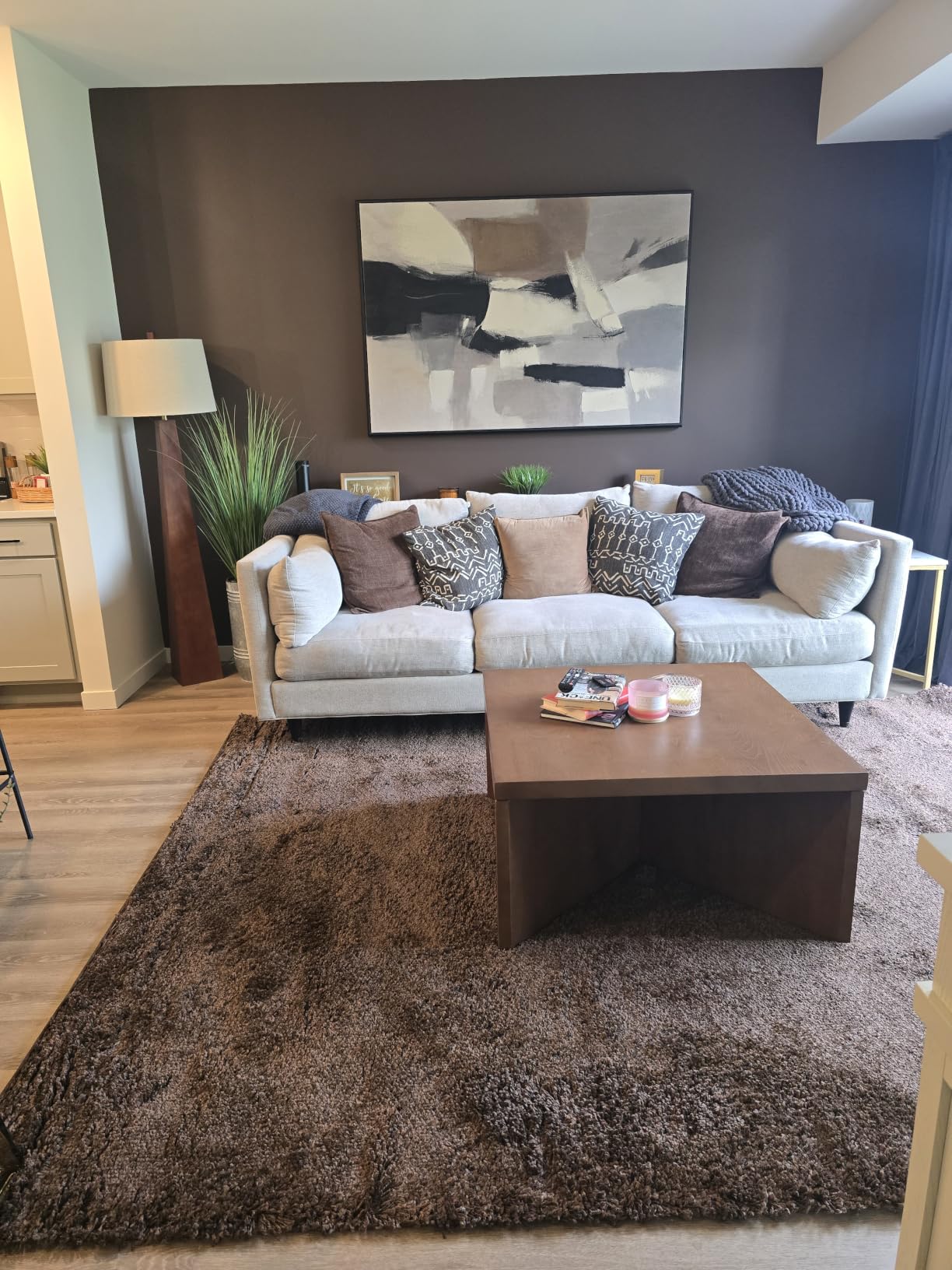 SAFAVIEH California Shag Collection Area Rug - 5'3' x 7'6', Beige, Non-Shedding & Easy to Clean, Ultra Plush Thick Pile, Ideal for Living Room, Bedroom, Dining Space (SG151-1313) customer photo 1