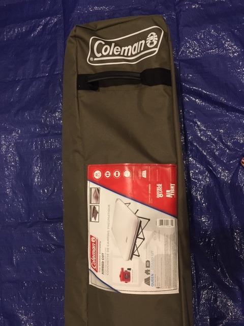 Coleman Queen-Size Airbed Cot Combination, Folding Air Mattress with Steel Frame & Side Table, Battery Pump Included, Great for Camping, Lounging, Elevated Sleeping, Guests customer photo 2
