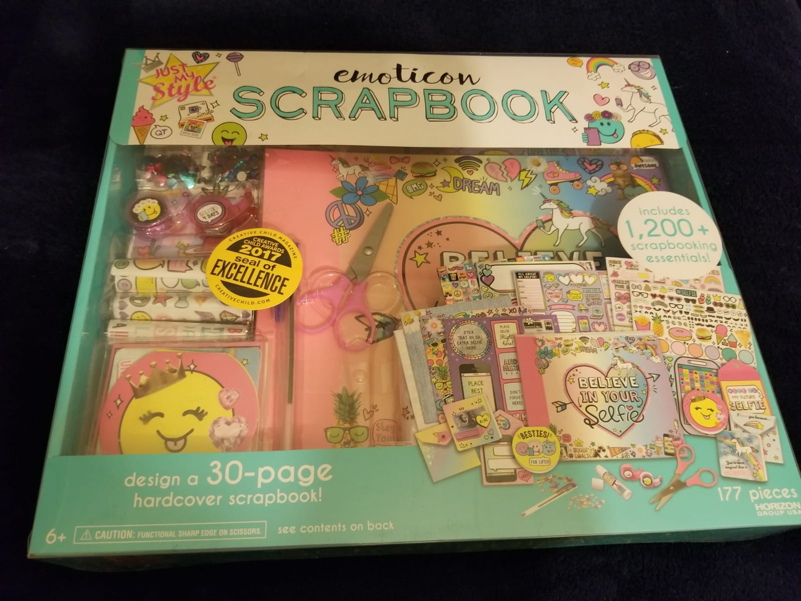 Just My Style Ultimate Scrapbook, Personalize and Decorate A 40-Page DIY Scrapbook, Great for Travel, Road Trips & On-The-Go, Memory Keeper Scrap Book for Kids & Tween Ages 6, 7, 8, 9, Beige customer photo 2