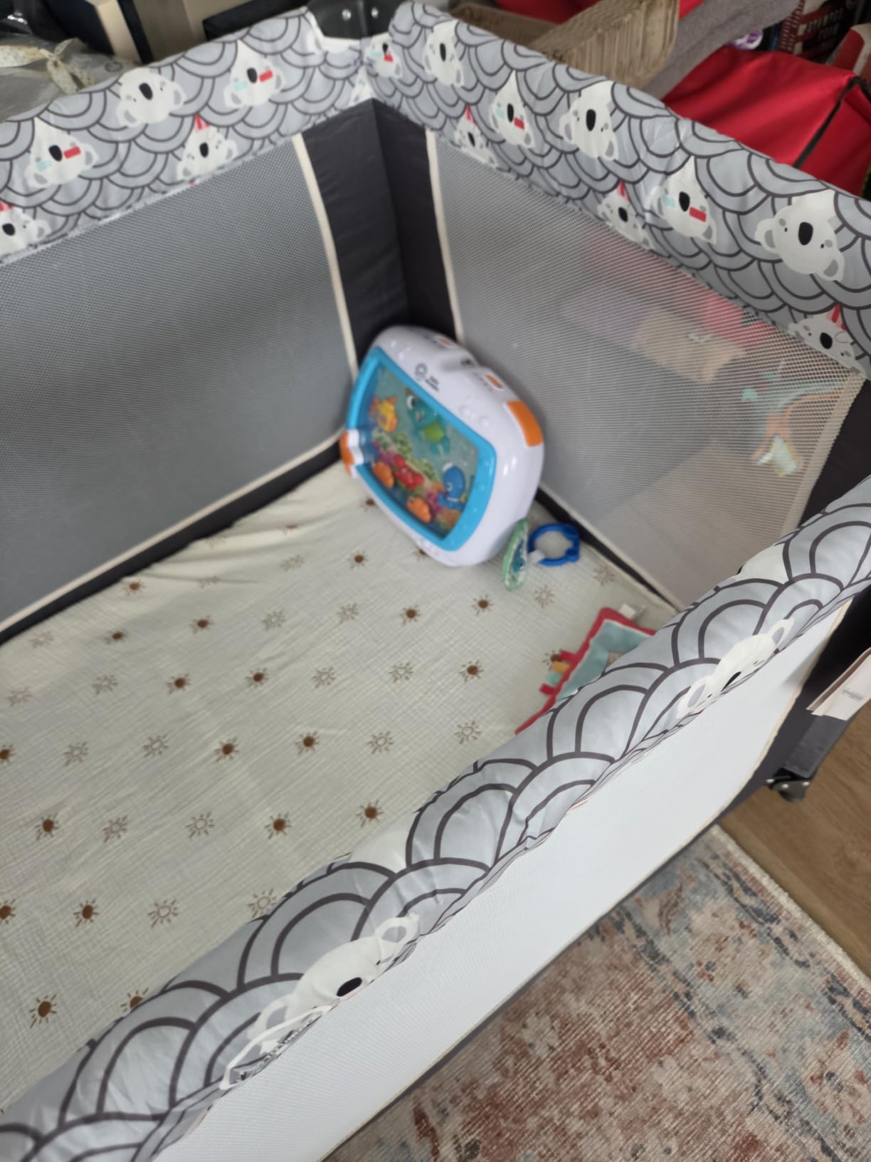 Dream On Me Zodiak Portable Playard, Compact for Travel, Carry Bag, Beige customer photo 2