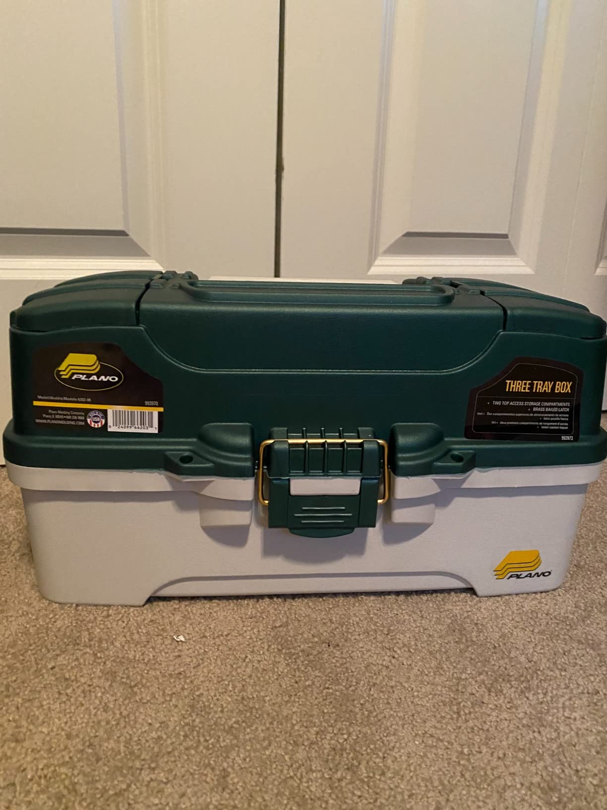 Plano 3-Tray Tackle Box with Dual Top Access, Dark Green Metallic/Off White, Premium Tackle Storage customer photo 1