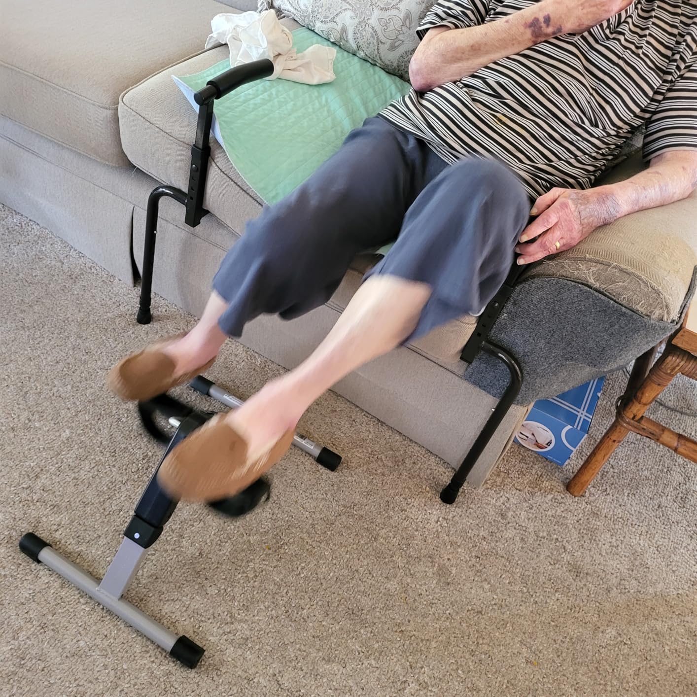 Able Life Universal Stand Assist with Legs, Chair Lift-Assist for Elderly, Grab Bar Standing Aid for Seniors, Daily Living Mobility Aid, Brown customer photo 2