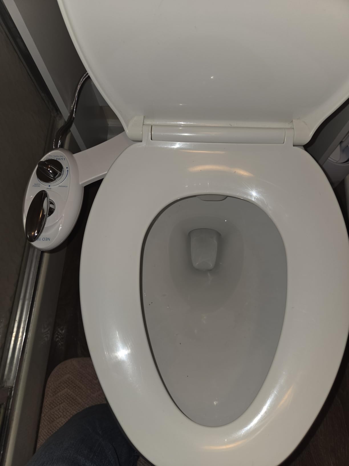 LUXE Bidet NEO 180 - Non-Electric Bidet Attachment for Toilet Seat, White | Dual Nozzle, Self-Cleaning, Adjustable Water Pressure, Rear & Feminine Wash, with Lever Control customer photo 2
