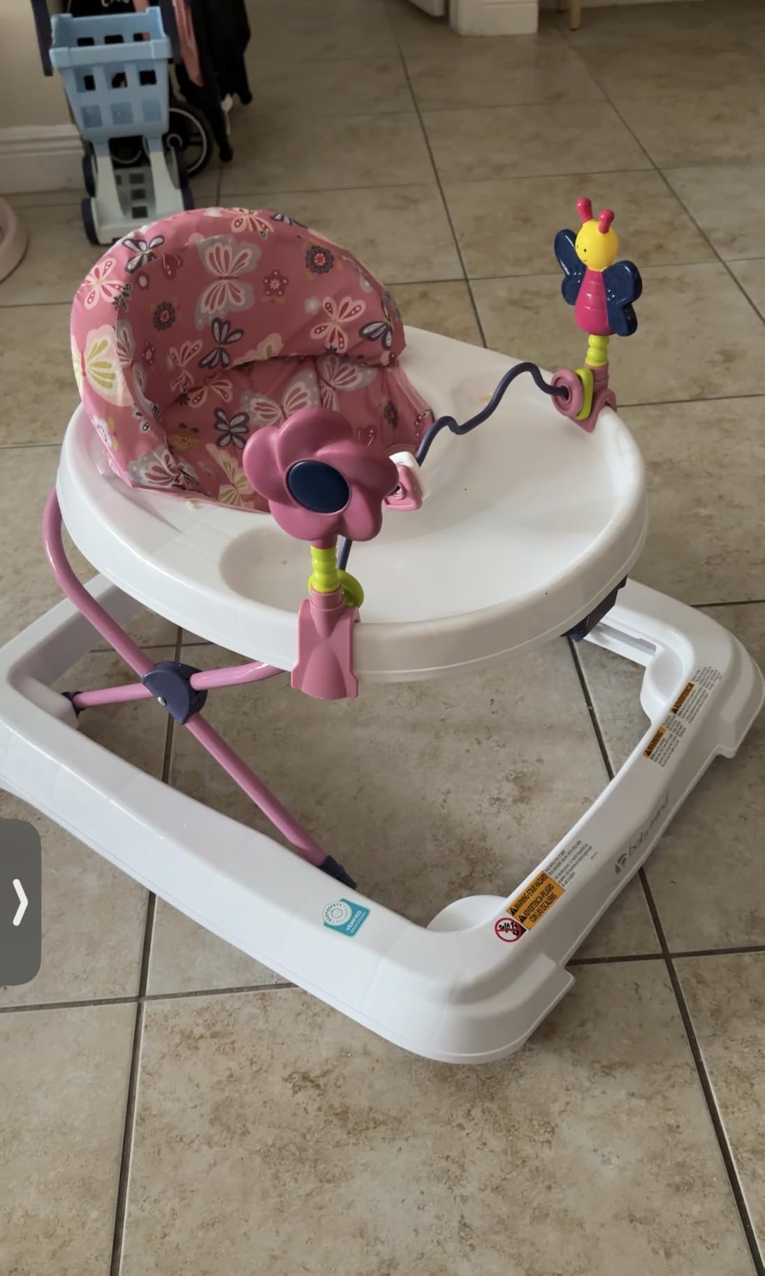 Smart Steps Trend Activity Walker with Removeable Toy Bar, Multi-Directional Front Wheels, Tray, Adjustable Height and Flat Fold Frame for Storage, Ages 6 Months +, Emily Pink customer photo 1