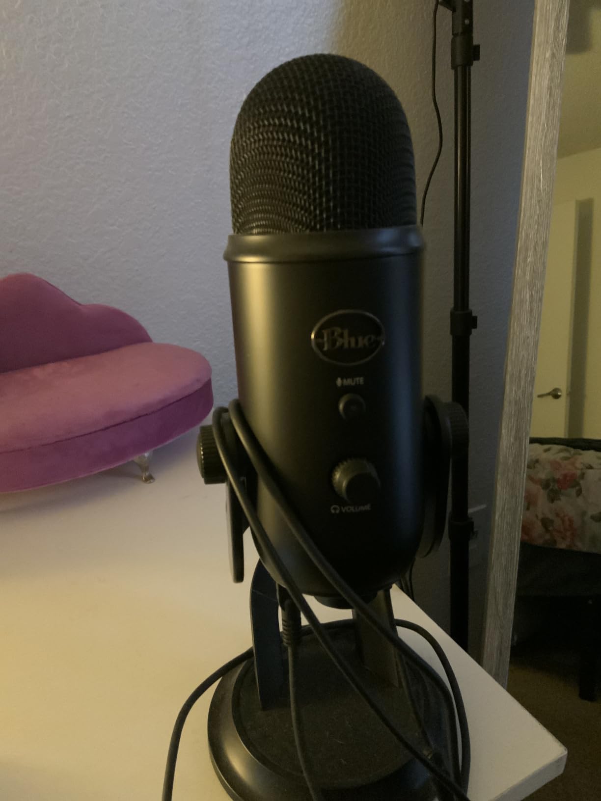 Logitech Creators Blue Yeti USB Microphone for PC, Mac, Gaming, Recording, Streaming, Podcasting, Studio and Computer Condenser Mic with Blue VO!CE effects, 4 Pickup Patterns, Plug and Play - Blackout customer photo 2