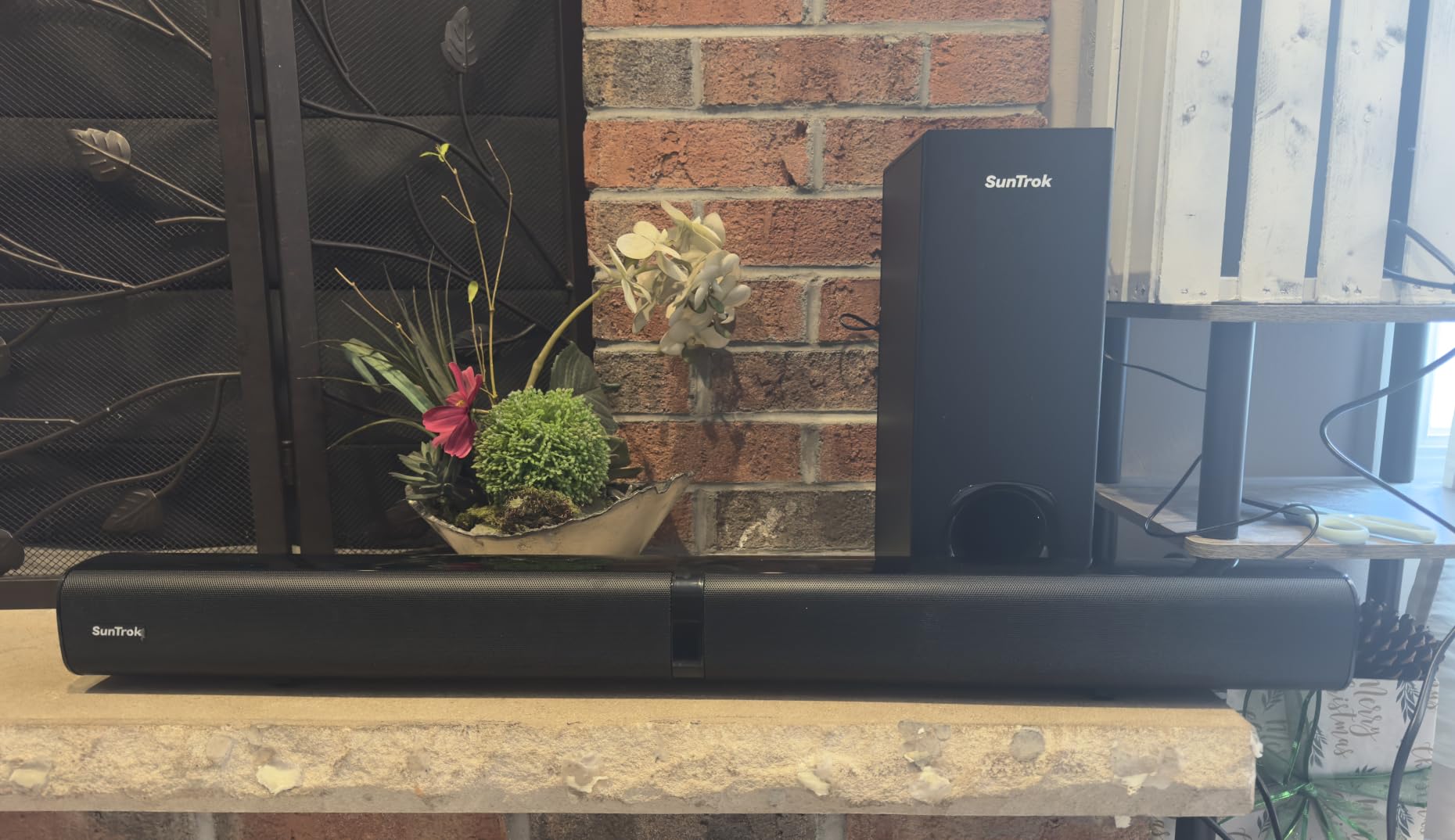 Soundbar with Subwoofer for TV, Home Theater Bluetooth 5.3 Speaker System with 2 Wireless Karaoke Mics, Surround Sound Audio with HDMI ARC, Optical, AUX, USB for Movie, Music, Family Party(Peak 260W) customer photo 1