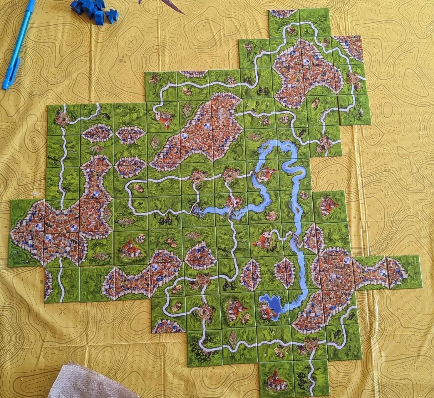 Carcassonne Tile Placement Strategy Board Game, 2-5 Players, 35 Min | For tile fans, build a medieval landscape, Meeple placement adds strategy each turn, Randomized tiles keep games different customer photo 1