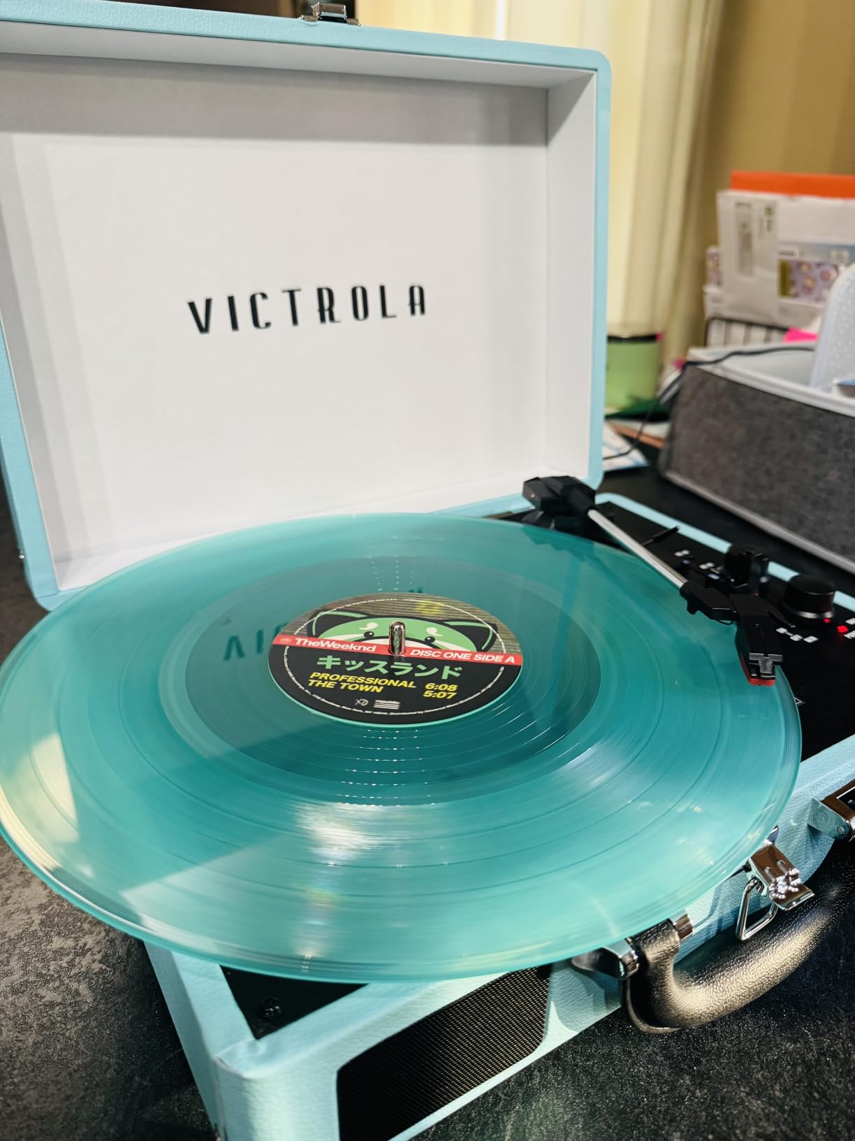 Victrola Journey Bluetooth Suitcase Record Player - Turquoise customer photo 2