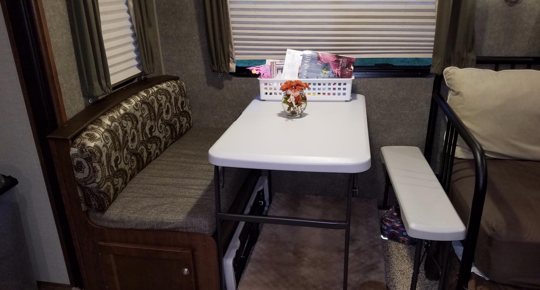 LIFETIME 80373 Portable Folding Camping RV Picnic Table and Bench Set, Almond customer photo 2