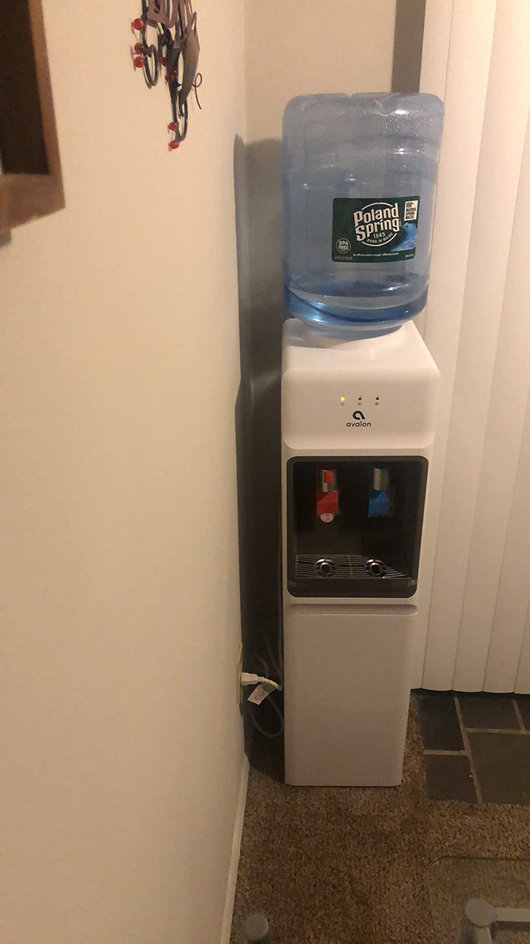 Avalon Top Loading Water Cooler Dispenser - Hot & Cold Water, Child Safety Lock, Innovative Slim Design, Holds 3 or 5 Gallon Bottles - UL Listed customer photo 1