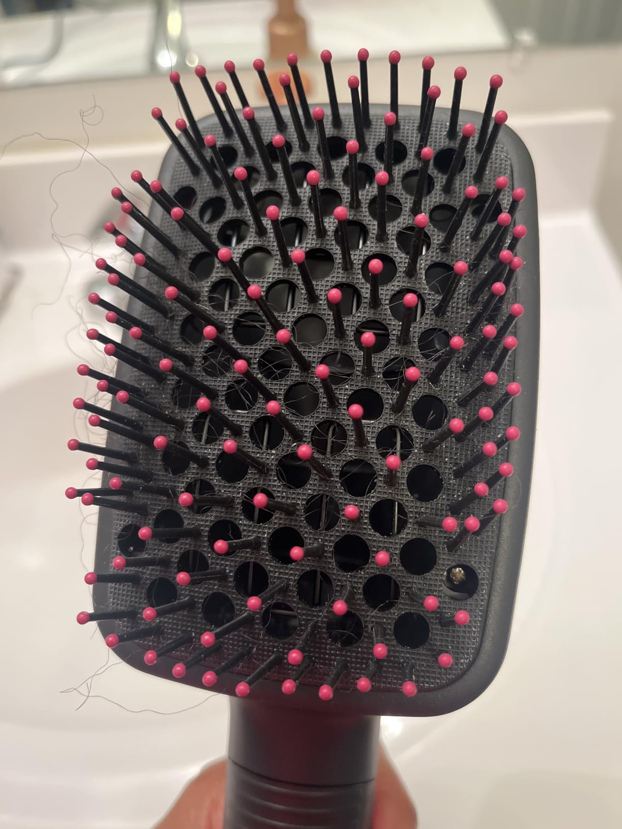 REVLON One-Step Straightening Brush Hair Dryer and Styler | Dries, Straightens and Detangles Hair, Ionic Technology Reduces Frizz for Sleek, Shiny Results, 3 Heat Settings customer photo 2