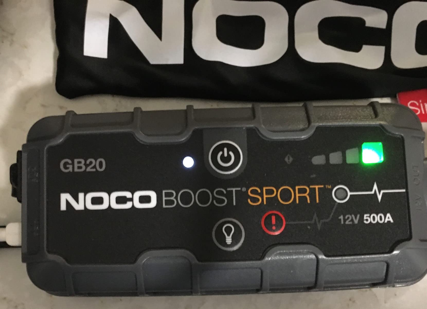NOCO Boost GB20 500A UltraSafe Jump Starter, 12V Lithium Battery Booster | Spark-Proof & Reverse Polarity Protection, For Car, Truck, Motorcycle, SUV, Boat, ATV, RV, up to 4.0L Gas customer photo 1