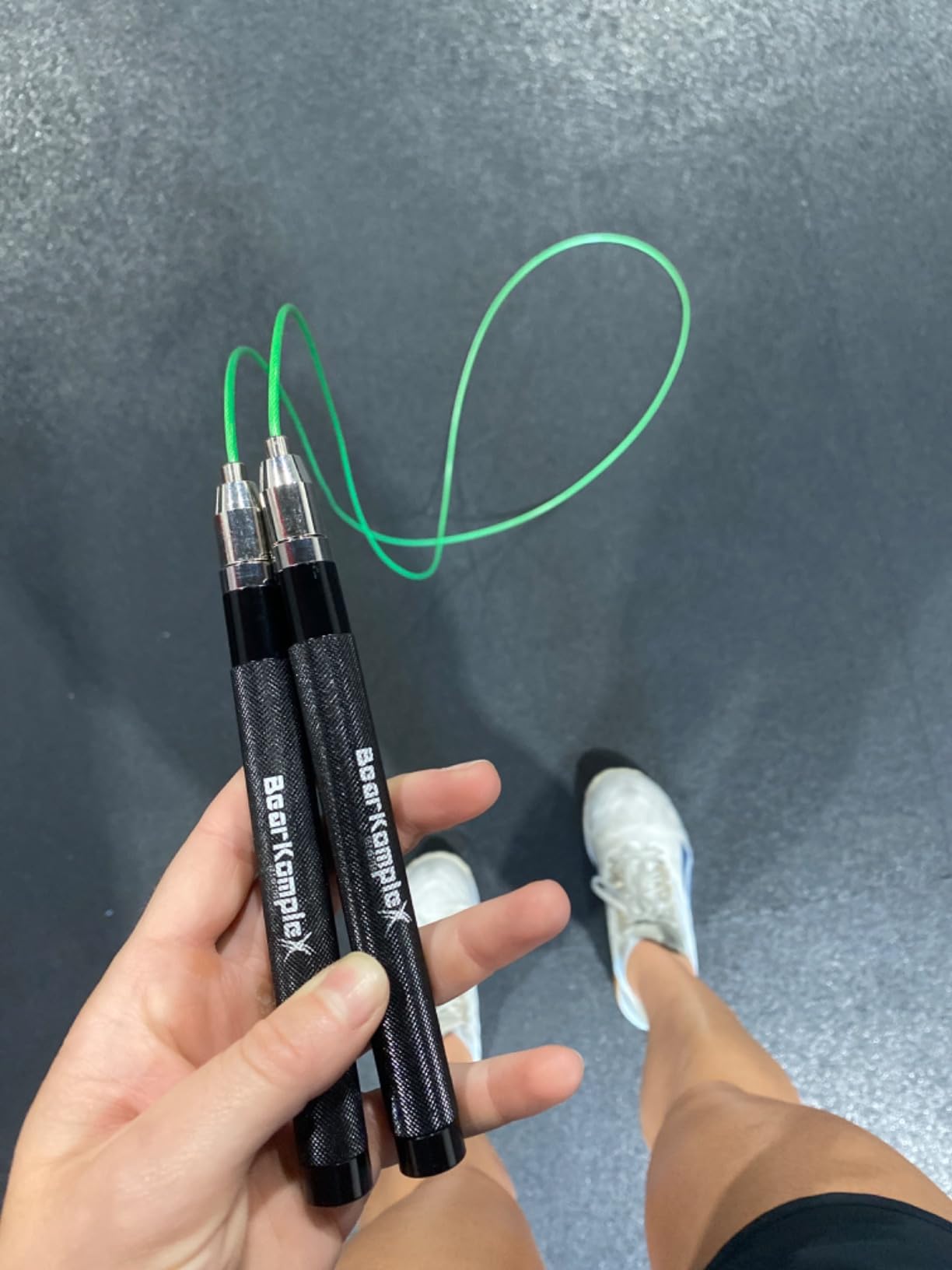 Bear KompleX Speed Jump Rope - Adjustable Tangle-Free Skipping Rope, Lightweight Handles, Smooth 360 Degree Swivel Bearings, 2 Steel Cables, Free Carrying Case customer photo 2