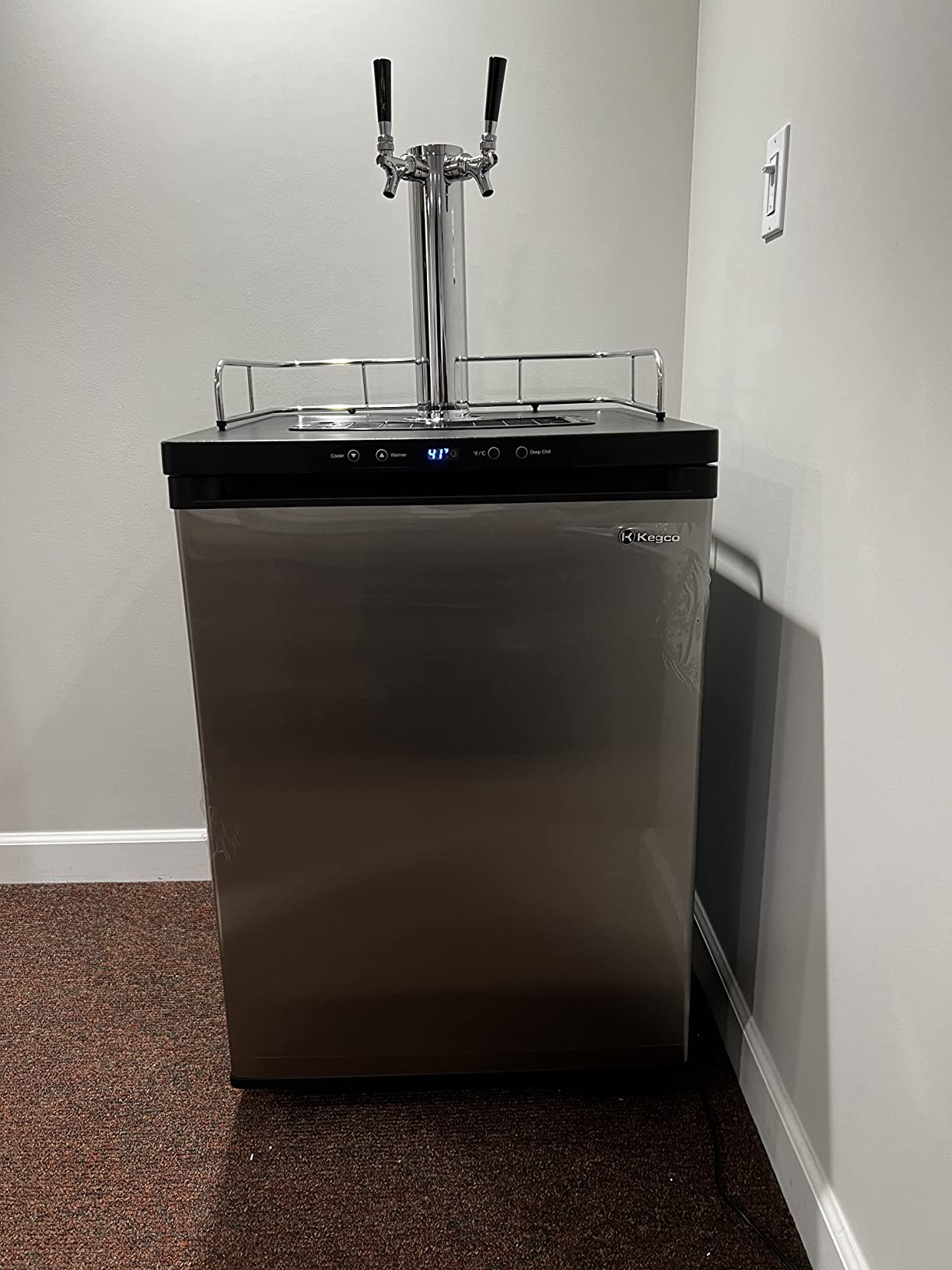 Kegco HBK309S-2 Home Brew Keg Dispenser, Stainless Steel, 2 Tap customer photo 2