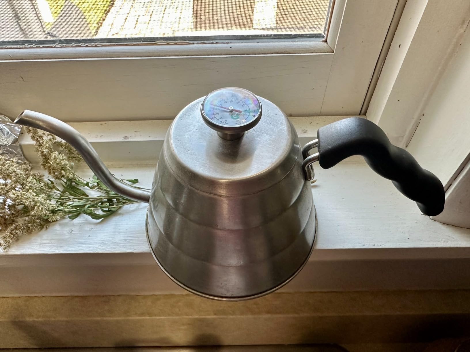 Coffee Gator Gooseneck Kettle with Thermometer - 34oz | Stainless Steel Pour Over Coffee Maker, Stove Top, w/Precision Drip Spout, for Drip , French Press, Tea Kettle, 4 Cup, 1L customer photo 2