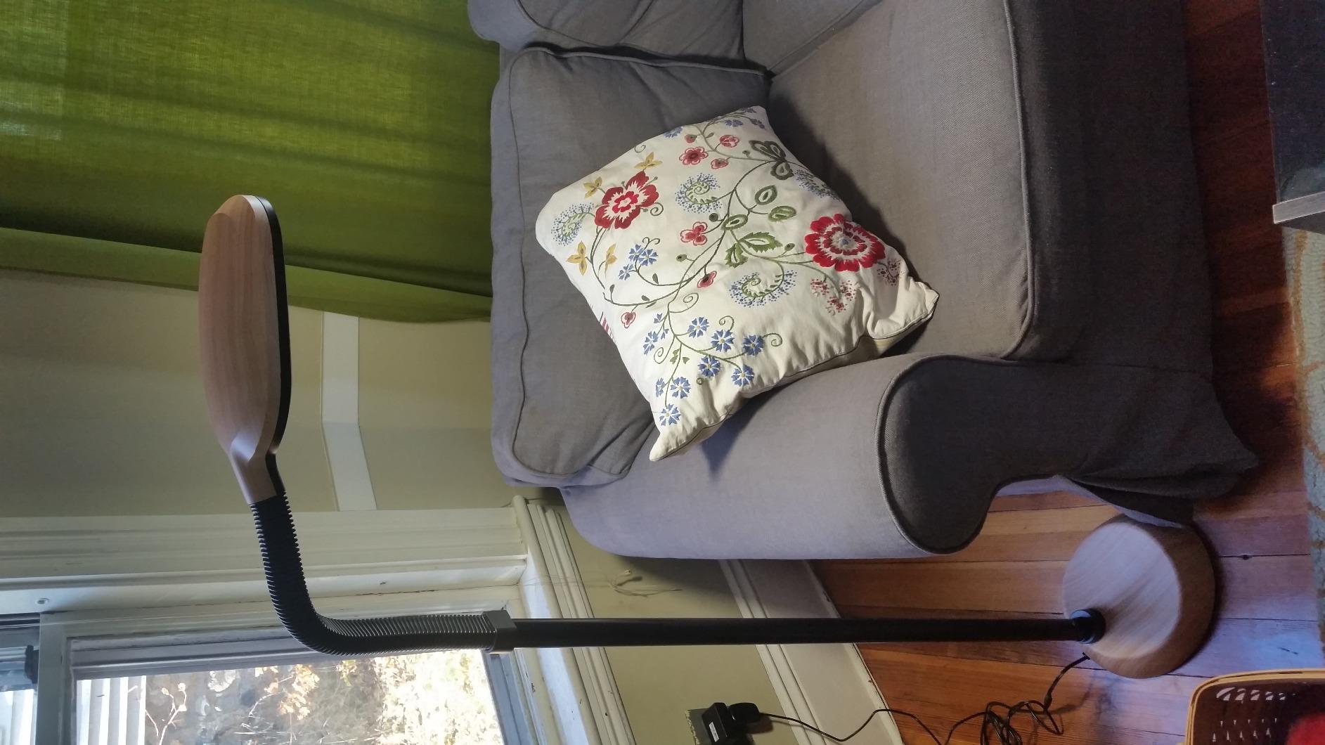 Brightech Litespan LED 2nd Edition Reading Floor Lamp with Cool, Soft & Warm White LED's - Built-in Dimmer - Adjustable Design Pivots in Any Direction - Energy Saving 12 Watts - Alpine White customer photo 2