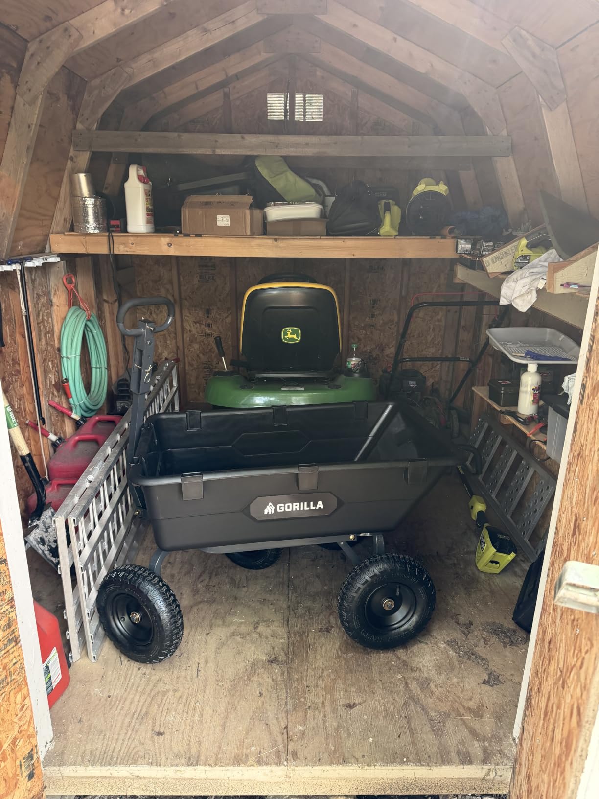 Gorilla Carts Poly Dump Cart, 800 lb. Capacity, 5 Cu Ft, Gray customer photo 2