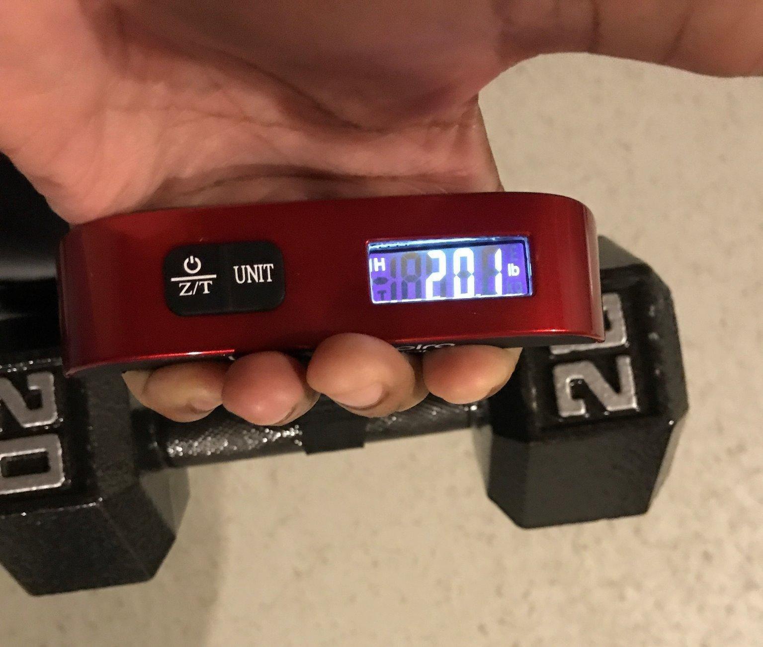Digital Luggage Scale - Portable Hanging Suitcase Weight Scale for Travel, 110 lb Capacity, Backlit LCD Display, Prevents Airport Overweight Fees, Battery Included customer photo 1