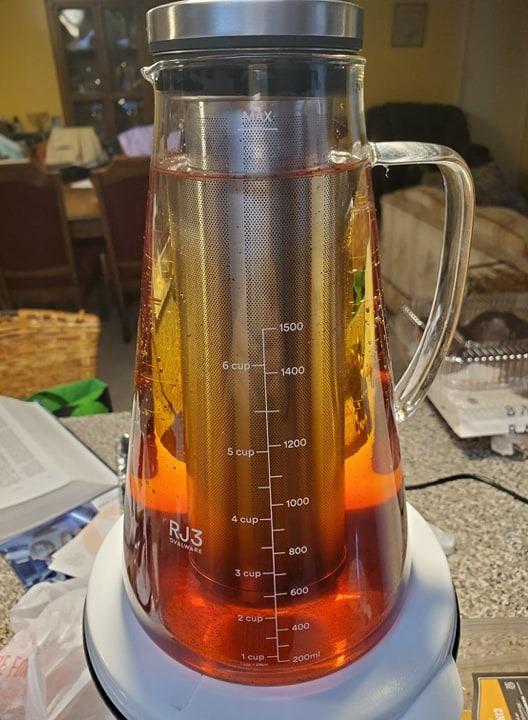 OVALWARE Airtight Cold Brew Coffee Maker with Tea Infuser & Spout 1.0L/34oz customer photo 2