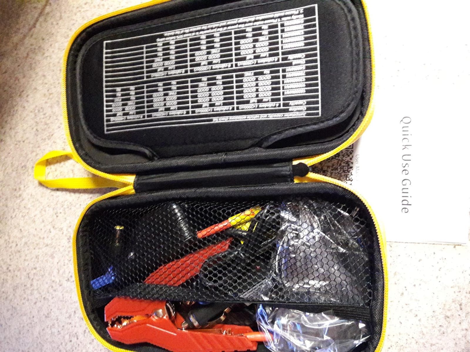 DBPOWER Peak 3000A 18000mAh Portable Car Jump Starter (up to 8.0L Gas, 6.0L Diesel Engine) Battery Booster with Smart Charging Port, Compass, LCD Screen and LED Light (Black/Red) customer photo 2