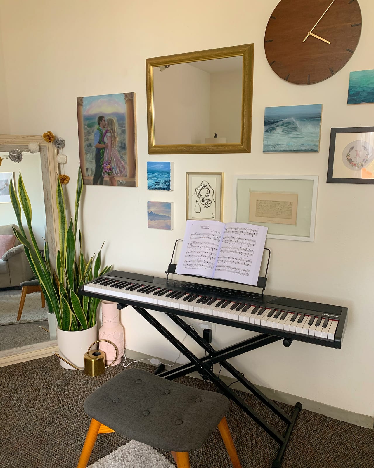 Alesis Recital 88-Key Digital Piano with Semi-Weighted Keys | 20W Speakers, 5 Voices, Split/Layer Modes, Adjustable Touch Response, Piano Lessons, for Beginners customer photo 1