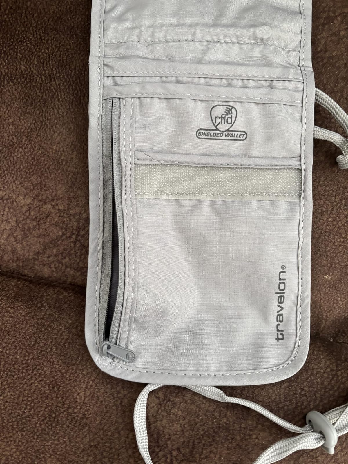Travelon Rfid Blocking Undergarment Neck Pouch Travel Wallet, Gray, One Size customer photo 2