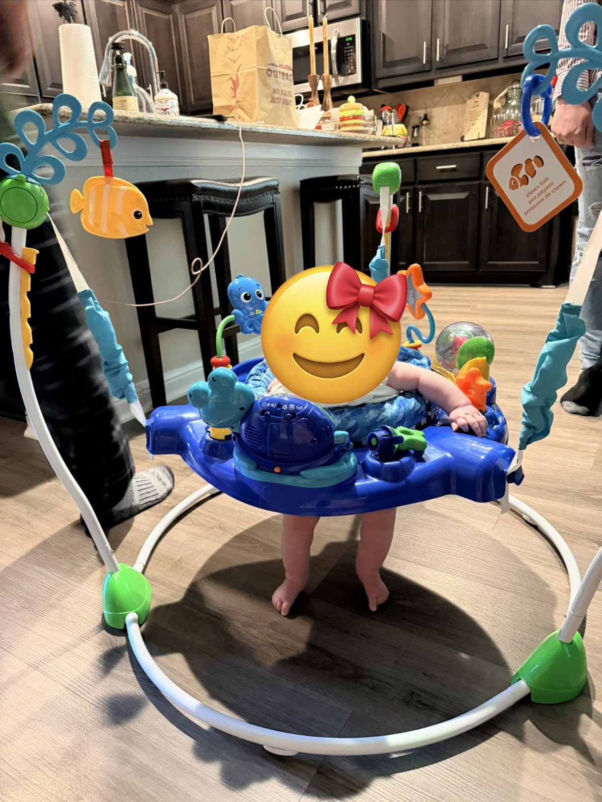 Baby Einstein Neptune's Ocean Discovery Activity Baby Jumper Activity Center, Ages 6 Months +, Max Weight 25 lbs., Unisex customer photo 1