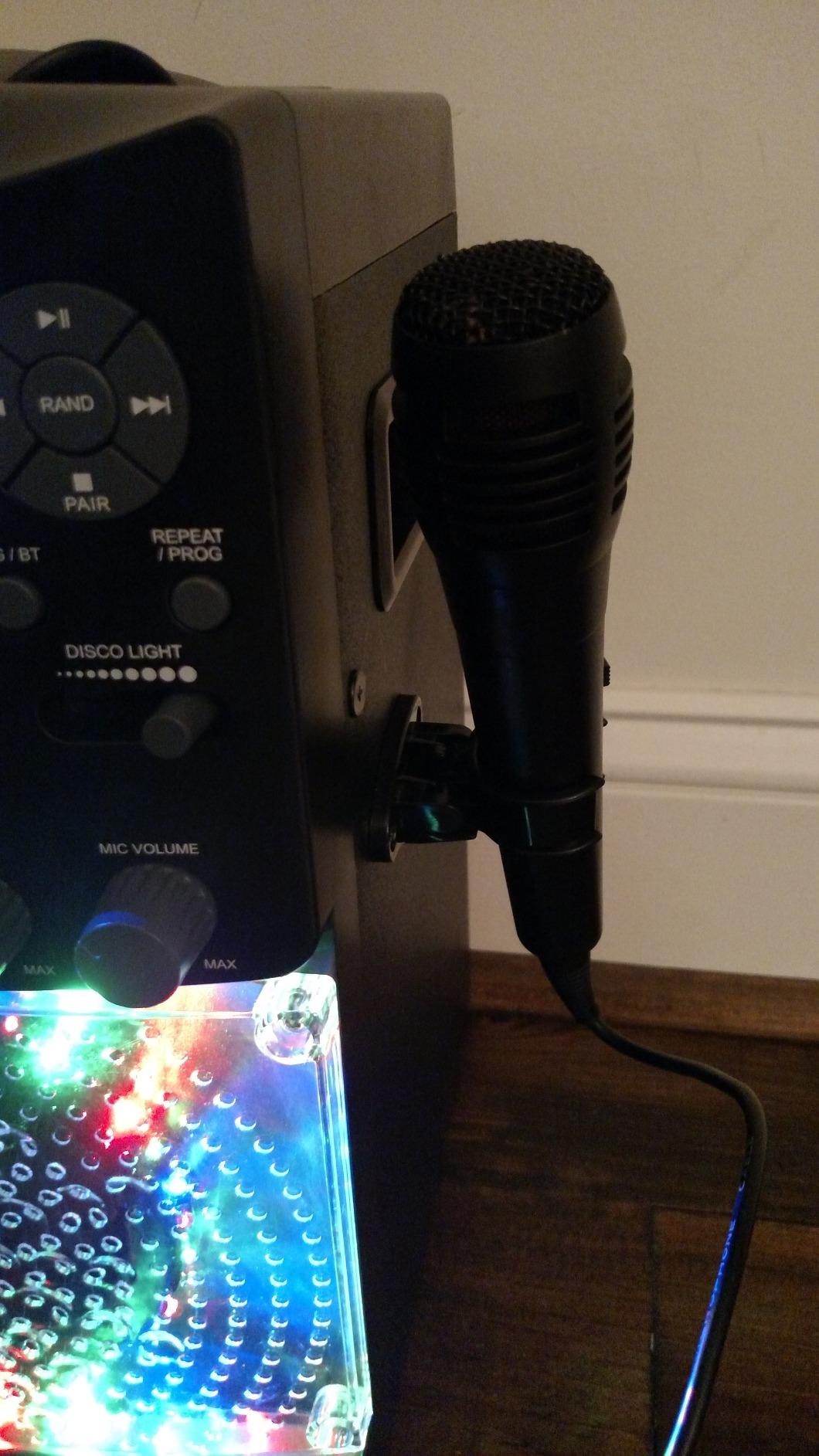 Singing Machine Karaoke Machine for Kids and Adults with Wired Microphone - Built-In Speaker with LED Disco Lights - Wireless Bluetooth, CD+G & USB Connectivity - Black [Amazon Exclusive] customer photo 2