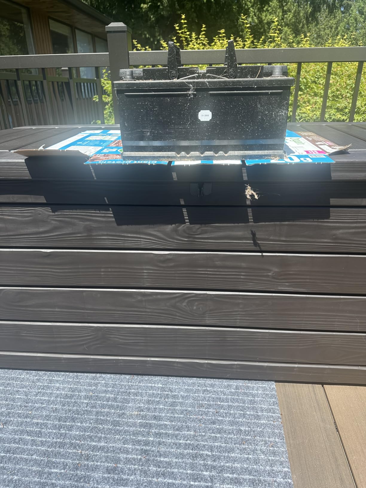 Keter Westwood 150 Gal Outdoor Storage Box for Patio and Pool Accessories | Brown, Resin, Large, Weatherproof, Lockable, Hydraulic Pistons customer photo 2