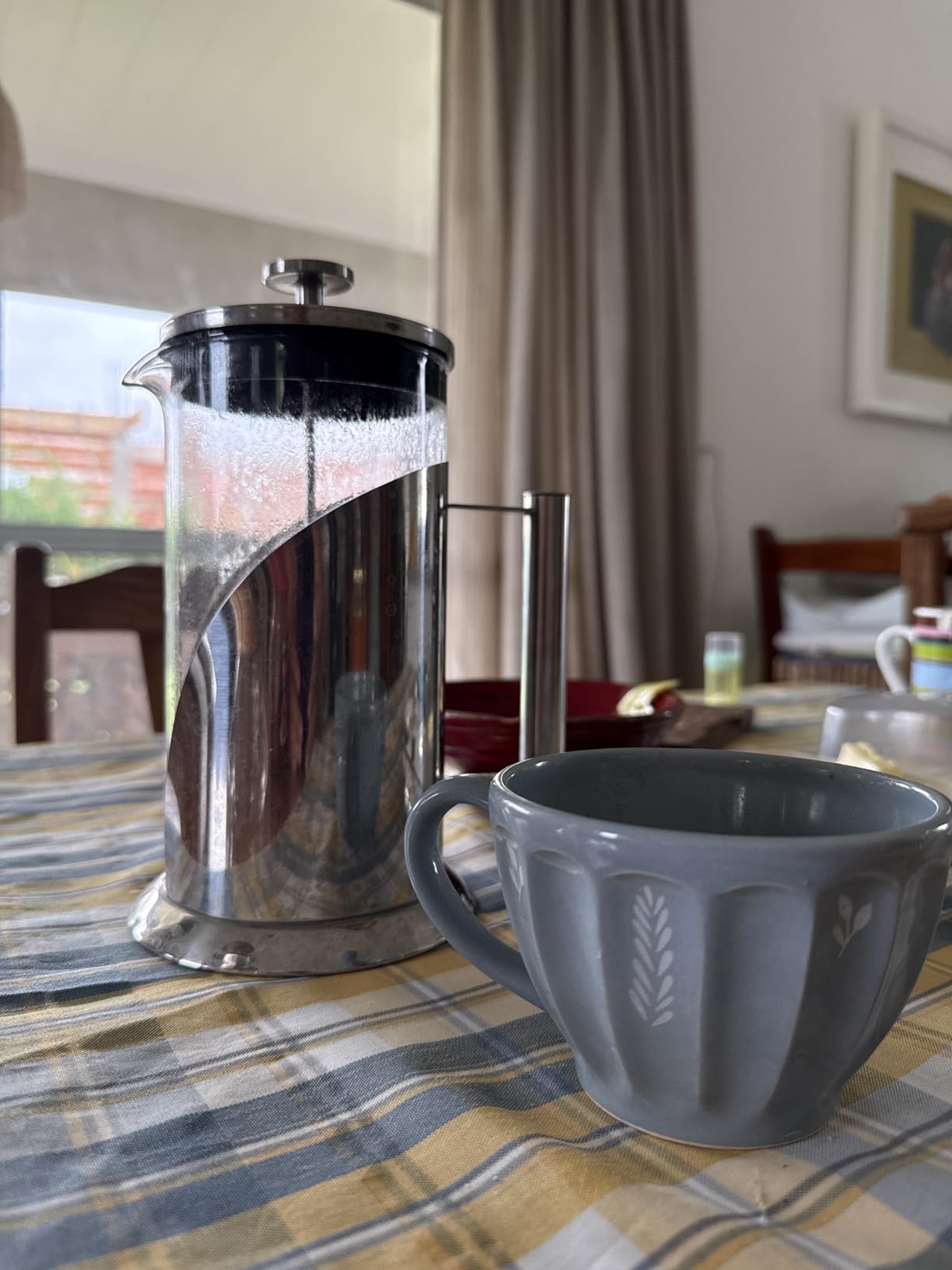 Cafe Du Chateau French Press Coffee Maker, 34 oz Glass, Stainless Steel, Easy Brew, Durable Clear Glass, 4-level Filtration, Coffee Press for Camping, Tea Brewer, BPA-Free Materials customer photo 1