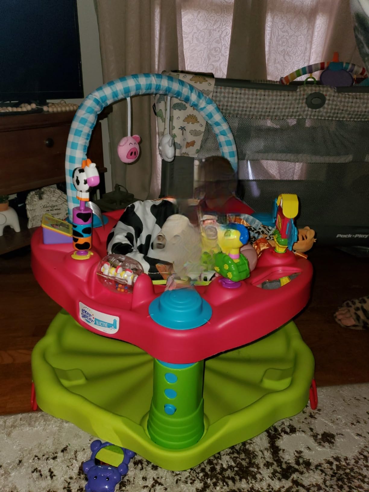 Evenflo Exersaucer Moovin & Groovin Activity Center, 25x30x30 Inch (Pack of 1) customer photo 1