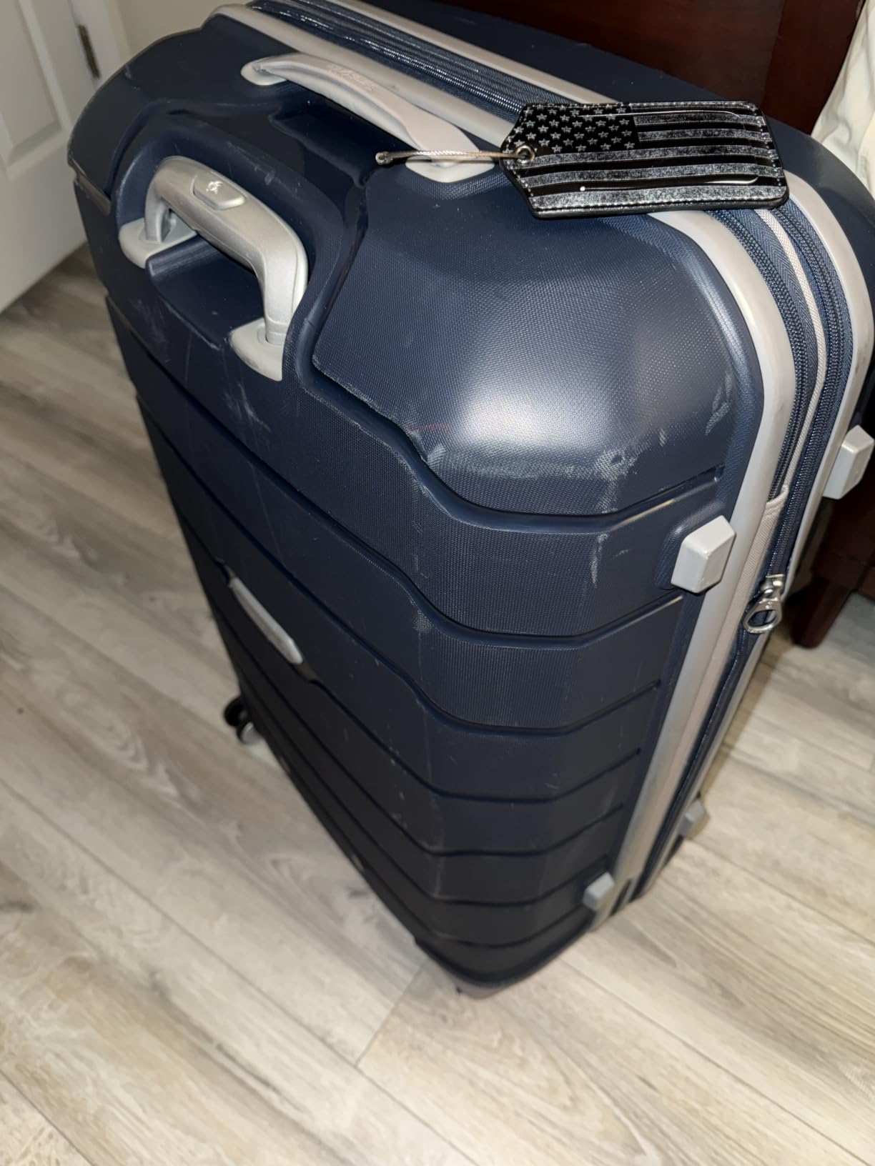 Samsonite Freeform 2-Piece Luggage Set - Carry-On & Large Checked Luggage with Dual Spinner Wheels - Durable Polypropylene Hardshell - TSA Lock, Airline-Approved - Expandable Hard Shell - Black customer photo 2