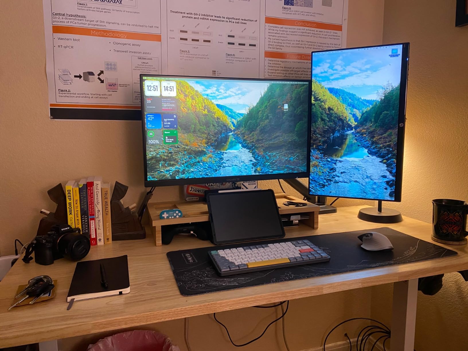 VIVO Dual Monitor Stand, Fully Adjustable Arms for 17 to 32 inch Screens, Mechanical Articulating Desk Mount, Gaming and Office Setups, VESA 75x75, 100x100, Max 19.8 lbs, Classic, Black, STAND-V002O customer photo 2