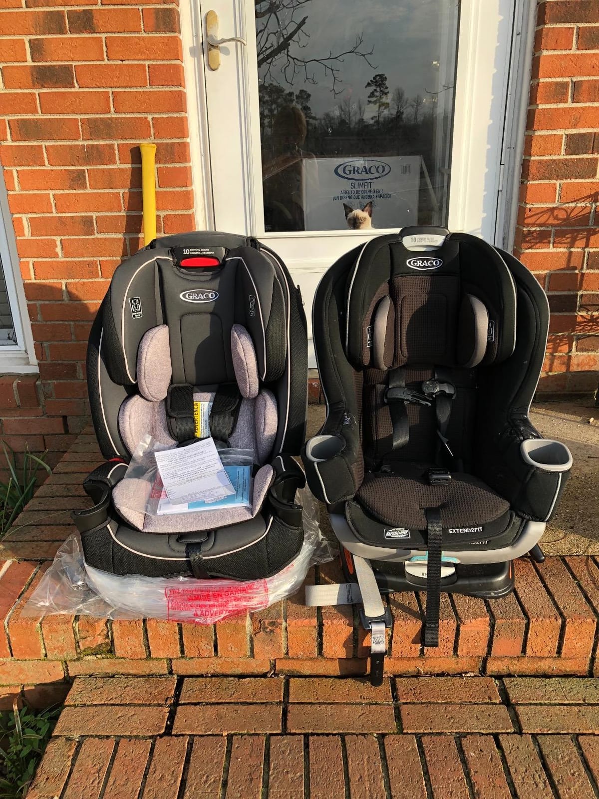 Graco SlimFit 3-in-1 Convertible Car Seat, Ultra-Space-Saving Design, Darcie, Suitable for Rear and Forward-Facing, Highback Booster Seat with 10-Position Headrest customer photo 2