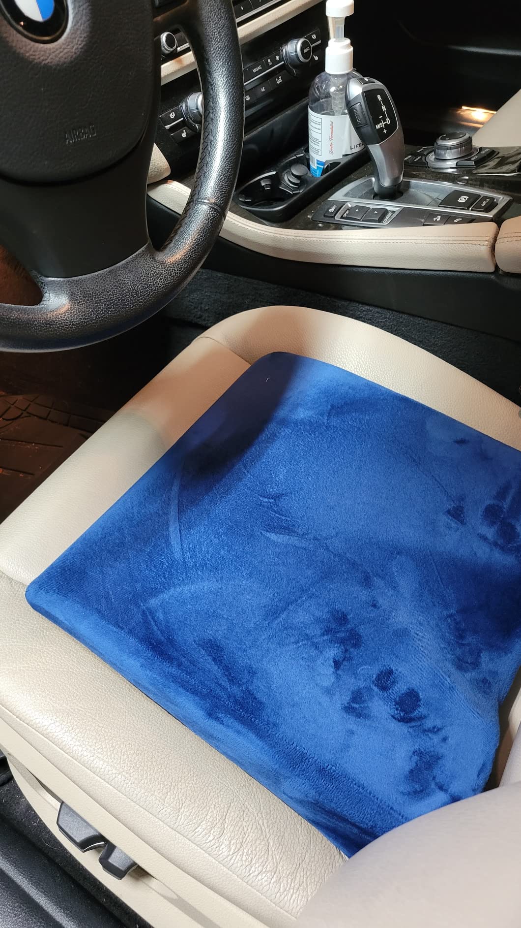 Wedge Car Height Booster Seat Cushion - Office Chair Cushion - Memory Foam Tailbone Pain Relief Cushion for Driving, Office, Gaming Chair - Orthopedic Lower Back, Tailbone, Coccyx, Hips Support customer photo 1