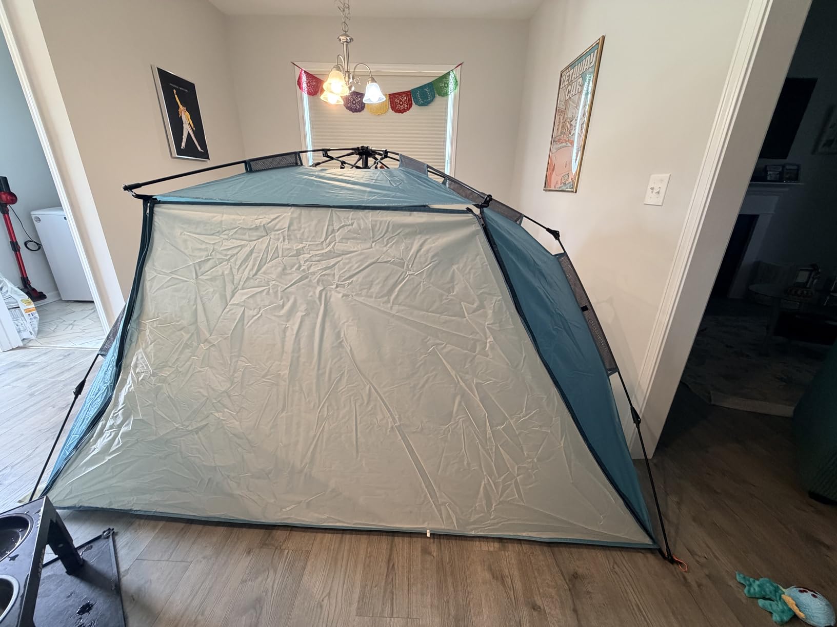 OutdoorMaster Pop Up Beach Tent Sun Shelter for 3-4 Person with Sandbags | Instant Setup, UPF 50+ Protection, Privacy Zippered Door, Ventilated Windows, Portable Carrying Bag customer photo 2