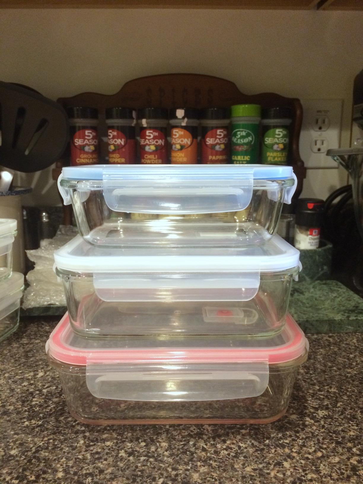 PrepNaturals 5 Pack 30oz Glass Meal Prep Containers - 1 Compartment | Borosilicate Glass Meal Prep Containers - Airtight Leak-Resistant Lids, Microwave, Oven & Freezer Safe customer photo 2